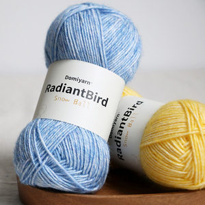 Sợi len Domi cao cấp, khuyến mãi, 50g, pha trộn, dùng làm khăn, chăn, lót chuồng thú cưng, chất liệu cotton acrylic - Product Image 2