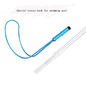 Housse de protection pratique <span class=keywords><strong>pour</strong></span> <span class=keywords><strong>crochet</strong></span> de sauvetage en alliage d'aluminium bleu, accessoires de <span class=keywords><strong>piscine</strong></span> <span class=keywords><strong>pour</strong></span> récupération sécurisée dans l'eau - Product Image 2