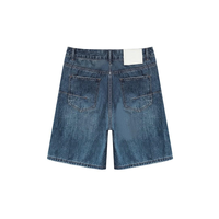 Shorts en jean taille mi-haute pour femme, délavage clair, 100% coton, coupe large, ourlet brut, décontracté d'été, vente en gros