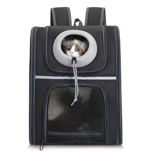 Cat <b>Backpack</b> Breathable Oxford Cloth Mesh Carrier Foldable <b>Large</b> Capacity For Cats Small Pets Travel - Product Image 4