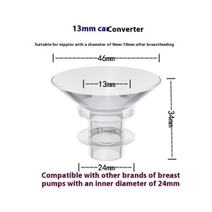 Wearable vú bơm sừng tầm cỡ chuyển đổi với Silicone Bìa kích thước nhỏ núm vú tầm cỡ giảm phụ kiện - Product Image 6