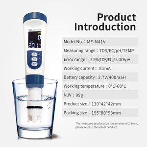 Medidor de Calidad del Agua Portátil Multifuncional MF-M41V TDS, EC, pH y TEMP con Alta Precisión CE y RoHS, Precio de Fábrica 2026 - Product Image 4