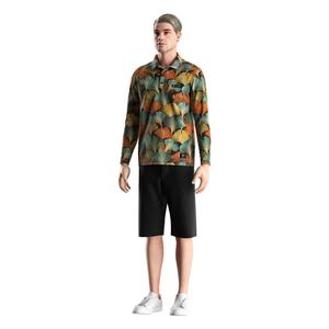 Camiseta Personalizada de Sublimación para Hombre de Mediana Edad, Camiseta de Manga Larga de Poliéster, Camiseta Polo de Golf con Cierre y Logotipo Personalizado - Product Image 5