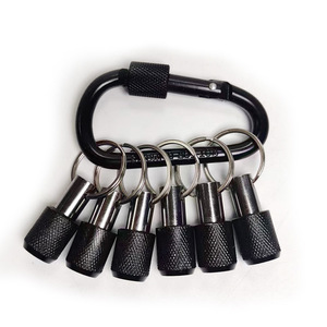 Carabiner Knurled Sleeve <b>Extension</b> <b>Rod</b> 1/4 In Hex Shank Quick Change Key Automotive Repair Stainless Steel Black Oxide - Product Image 1