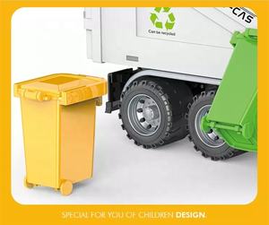 <span class=keywords><strong>Giocattoli</strong></span> del <span class=keywords><strong>camion</strong></span> della spazzatura dell'automobile della spazzatura del veicolo giocattolo di attrito dell'ascensore manuale di plastica per i bambini con 1 bidone della spazzatura - Product Image 5