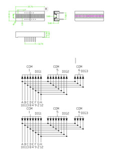 20 đoạn dẫn thanh đồ thị hiển thị ánh sáng màu xanh âm thanh cấp mét tình trạng pin đồng hồ đo công nghiệp bảng điều khiển phần điện tử - Product Image 3