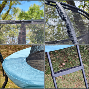 Zoshine, superventas, 8x14 pies, trampolín ovalado para exteriores, parque infantil, trampolines para saltar, <span class=keywords><strong>comprar</strong></span> trampolín elástico para exteriores con Laddar - Product Image 6