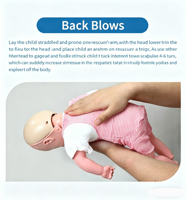 Mannequin de formation en premiers secours pour nourrissons Labpilot, modèle de simulation de suffocation grandeur nature en PVC, formation aux techniques de soufflets dorsaux et de poussée thoracique
