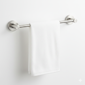 Porte-serviettes mural moderne en acier inoxydable résistant, finition noire, OEM USA - Product Image 3