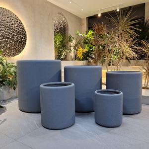 Vente en gros de pots à fleurs en ciment ronds, légers et écologiques, grands pots en béton pour plantes d'extérieur, de jardin et de maison - Product Image 3