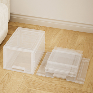 Storage Bins with Lids <strong>Collapsible</strong> Bins Closet Organizers <strong>Stackable</strong> Plastic Storage Containers with Magnetic Doors Wheels - Product Image 6