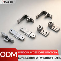 Connecteur d'angle en L en alliage d'aluminium thermolaqué blanc haute résistance pour cadre de fenêtre, accessoires de porte et fenêtre, usine