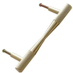 简约轻质奢华滚花黄铜拉手衣柜橱柜鞋柜门把手 - Product Image 3