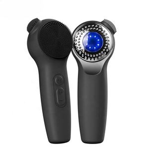 Nouveautés : Brosse nettoyante visage vibrante 3-en-1 personnalisable et portable pour usage domestique, soin de la peau, massage et nettoyage en profondeur des pores - Product Image 2
