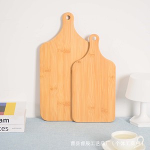 Tabla de cortar de bambú Ruichen de 30.5x15cm con asa para carne, frutas, pan, uso doméstico - Product Image 2