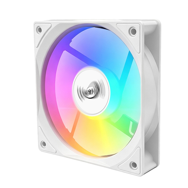 Wanmisle 120mm RGB Aluminum 4Pin PWM Quiet Fluid Bearing CPU Cooler Fan with Full Spectrum Lighting for PC Case and Gaming