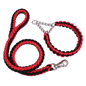 Guinzaglio per Cani Intrecciato Resistente con Collare a P Choke Martingale per Addestramento e Passeggiate - Product Image 1