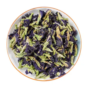 Thai Pure Natural Dried Butterfly Pea Tea Blue Matcha Latte Flower Tea Healthy.Drinks Relaxing Herbal Loose Leaf Blossom Herbs