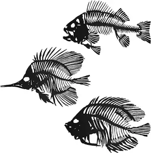 Wholesale Products Fish Hanging Decor School of Fish Modern Metal Fish Wall Art Decor for Bathroom