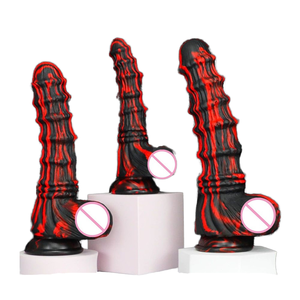 Bamboescheuten-vormige, extra grote, dikke, realistische dildo voor volwassenen. - Product Image 1
