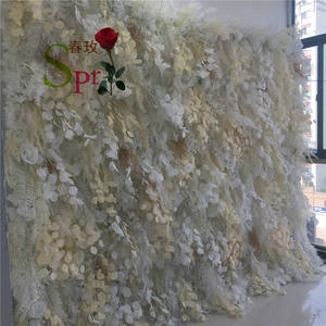 SPR Bouquet da sposa a parete di fiori artificiali in seta ortensia per matrimonio decorazione glicine decorativo finto - Product Image 4