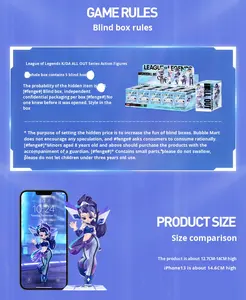 Originale Autentico Popmart League Legends Collaborazione Serie <span class=keywords><strong>K</strong></span>/<span class=keywords><strong>DA</strong></span> Frozen Blind Box Figura in Plastica Scala 1/12 Unisex Gioco - Product Image 5