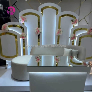 Nouvelle toile de fond de mariage, panneau lumineux LED, arche de fleurs, support, événements, fête d'anniversaire, <span class=keywords><strong>cérémonie</strong></span>, mariée, toile de fond de mariage blanche - Product Image 6