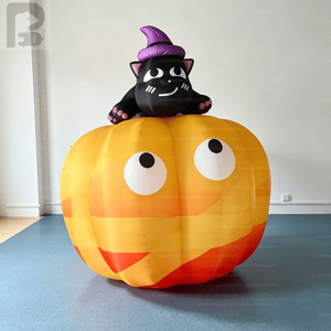Calabaza Inflable Grande de Halloween con Sombrero de Mago, Modelo Inflable Aterrador para Jardín, Césped, <span class=keywords><strong>Hogar</strong></span>, Decoración de Fiesta de Halloween - Product Image 4