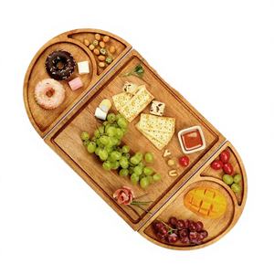 Tabla de Charcutería Rectangular Grande de Madera de Acacia No Tóxica de 1.5 cm de Grosor, Tabla de Cortar Personalizada, Plato para Servir Queso - Product Image 4