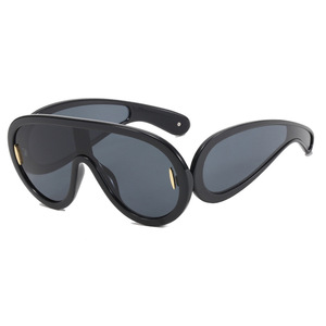 2024 Y2k <strong>Sunglasses</strong> Fashion Trendy Cute Plastic Funny <strong>Personalised</strong> Luxury Unisex Top One Piece Lens Oversized Shield <strong>Sunglasses</strong> - Product Image 2
