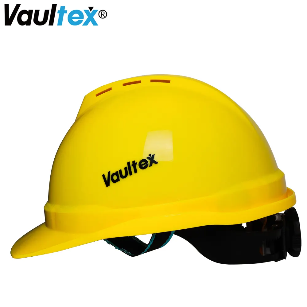 Vaultex Khai Thác Mỏ PE Bền Thoáng Khí An Toàn Công Nghiệp Mũ Bảo Hiểm PPE Công Nhân An Toàn Mũ Cứng Làm Việc Cap Bảo Vệ Với 6 Điểm
