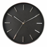 Jam Dinding Analog Quartz Modern 12-inci, Pelat Plastik Tebal 30mm, Satu Sisi, Dioperasikan dengan Baterai, Gaya Antik Still Life Living