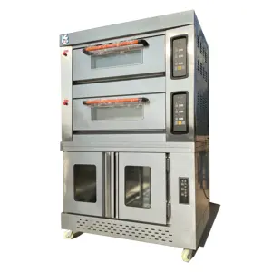 Produsen pemasok Harga Oven roti dek ganda Oven roti Gas dek Tunggal Oven listrik roti untuk memanggang roti