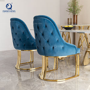 QIANCHENG chaise <span class=keywords><strong>de</strong></span> <span class=keywords><strong>luxe</strong></span> meubles européens occasionnellement chaises <span class=keywords><strong>de</strong></span> dîner léger <span class=keywords><strong>luxe</strong></span> vert émeraude événement salle à manger fauteuil - Product Image 1