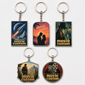Porte-clés personnalisés de haute qualité en gros, avec anneau de protection, pour merchandising de films, cadeaux promotionnels et souvenirs - Product Image 1
