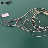 Bande LED RGB à émission latérale de 5 mm de large, 144 LED/m, DC5V, adressable, WS2812, contrôle vocal, USB, PCB en cuivre pour l'éclairage paysager