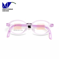 Monture de prescription ovale personnalisée OEM en EMS et silicone, anti-lumière bleue, pour enfants et adolescents, taille 46-15-135, service d'échantillons rapide