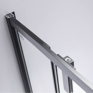 Paroi <span class=keywords><strong>de</strong></span> douche en verre trempé noir à cadre complet 137x755mm pour hôtel, avec charnières modernes, <span class=keywords><strong>de</strong></span> l'usine <span class=keywords><strong>Suez</strong></span>, pour cabine <span class=keywords><strong>de</strong></span> douche fermée - Product Image 2