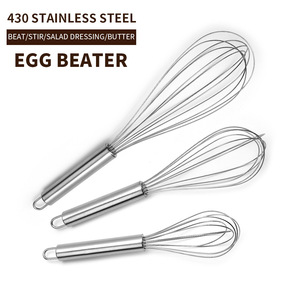 Fouet à ballon en acier inoxydable – Tailles 8/10/12 pouces, batteur à œufs en fil métallique pour mélanger la pâte, les sauces, la crème fouettée, les œufs – Ustensile de cuisine - Product Image 3