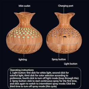 New Hoa Độ Ẩm Bằng Gỗ USB Có Thể Sạc Lại Nhà Văn Phòng Máy Tính Để Bàn Di Động Thiết Yếu Không Khí Hoa Độ Ẩm Khuếch Tán - Product Image 5