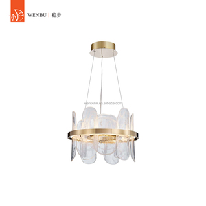 Lámpara de Araña Redonda Contemporánea Hecha a Mano con Cristales para Villa, Hotel, Sala de Estar y Comedor - Product Image 1