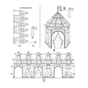 Fabriek Creatieve Kinderen Schilderen Graffiti Speelgoed Groot Papier Kinderen Diy Tekening Doodle Pop Kids Huis 3d Geschilderd Kartonnen Huis - Product Image 3