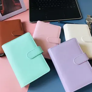 A6 macaron anel de orçamento binder, colorido personalizado caixa de orçamento