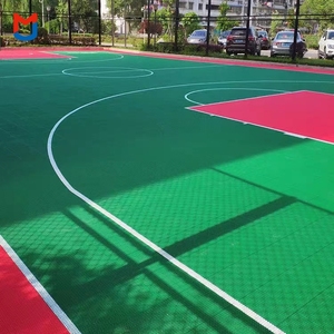 Azulejos de suelo entrelazados de plástico PP de diseño moderno para suelo exterior de tenis de baloncesto-antideslizante para talleres - Product Image 3