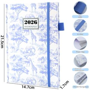 Agenda 2026 con espiral, imitación cuero, tamaño A5, con alfabeto, para planificación, regalo - Product Image 2