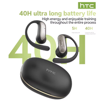 Casque de traduction AI HTC NE52 Bluetooth V6.0 Écouteurs HiFi Appel à très faible latence Réduction de bruit OWS Écouteurs sportifs