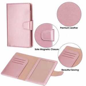 Porte-passeport en cuir PU avec rangement pour cartes et cartes d'embarquement, pour documents de voyage transfrontaliers - Product Image 6