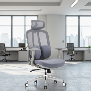 Silla de oficina ergonómica con ajuste de altura, soporte lumbar de diseño de malla moderno, silla ejecutiva de plástico para uso doméstico - Product Image 4