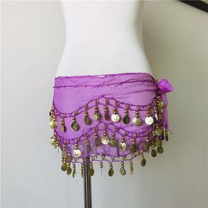 C3267 <strong>Wholesale</strong> Cheap Women Chiffon <strong>Belly</strong> <strong>Dance</strong> <strong>Hip</strong> Belts Golden Coins <strong>Belly</strong> Dancing <strong>Hip</strong> <strong>Scarves</strong> - Product Image 1