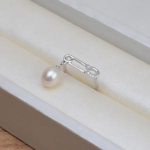 Juego de Accesorios de Plata S925 para DIY, Anillo Abierto de 3mm-4mm, Pendiente Femenino con Colgante de Perla, Base Vacía Personalizable 1326 - Product Image 2